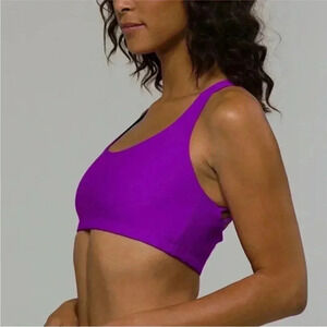 Onzie Hot Yoga Chic Strappy Sports Bra Purple Size Large​